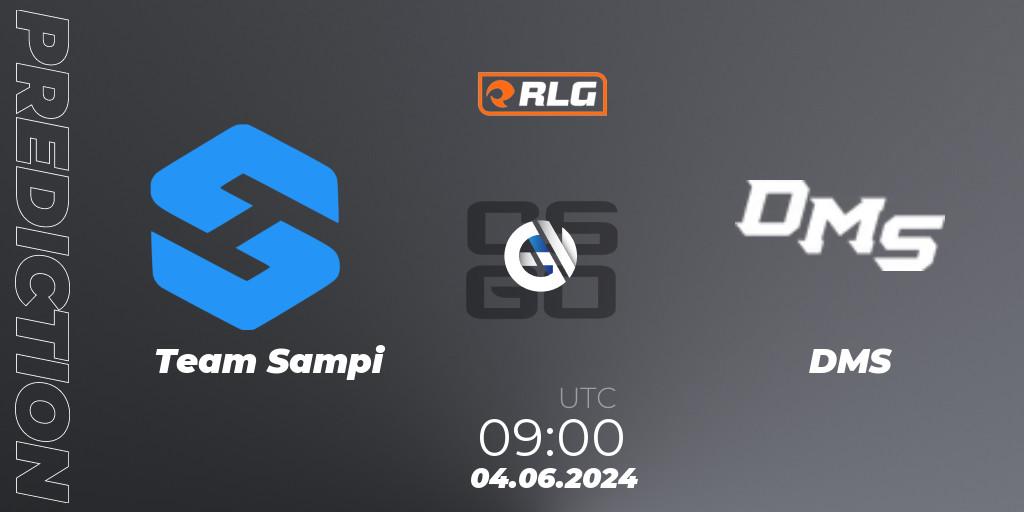 Team Sampi contre DMS : prédiction de match. 04.06.2024 at 09:00. Counter-Strike (CS2), RES European Series #5