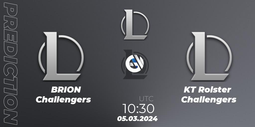 BRION Challengers contre KT Rolster Challengers : prédiction de match. 05.03.24. LoL, LCK Challengers League 2024 Spring - Group Stage