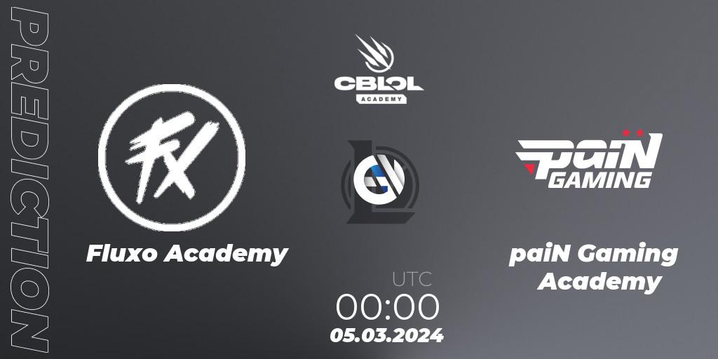 Fluxo Academy contre paiN Gaming Academy : prédiction de match. 05.03.24. LoL, CBLOL Academy Split 1 2024