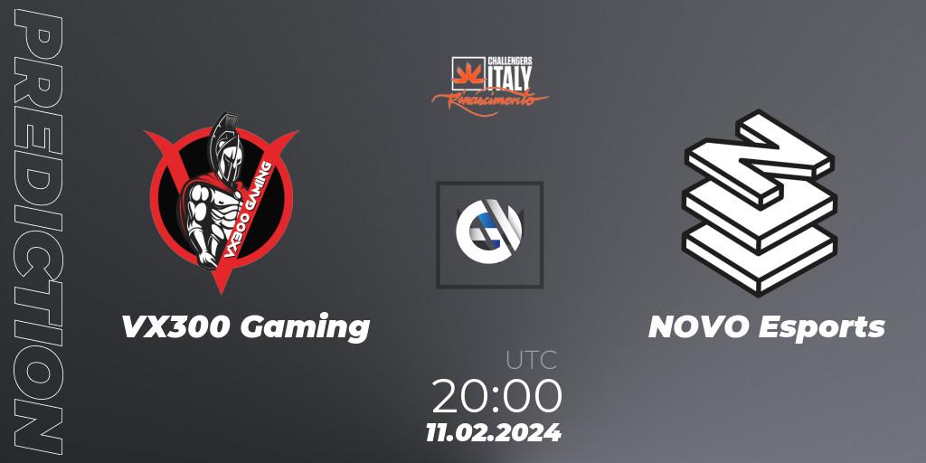VX300 Gaming contre NOVO Esports : prédiction de match. 11.02.2024 at 20:00. VALORANT, VALORANT Challengers 2024 Italy: Rinascimento Split 1