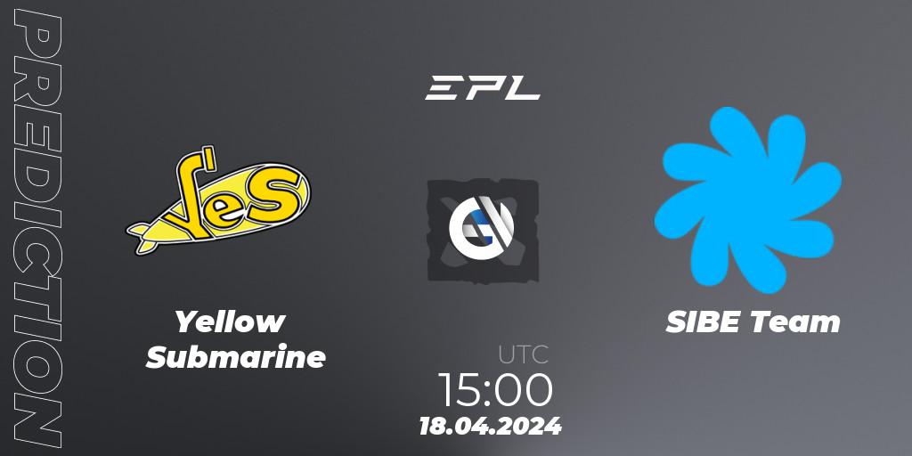 Yellow Submarine contre SIBE Team : prédiction de match. 18.04.24. Dota 2, European Pro League Season 17