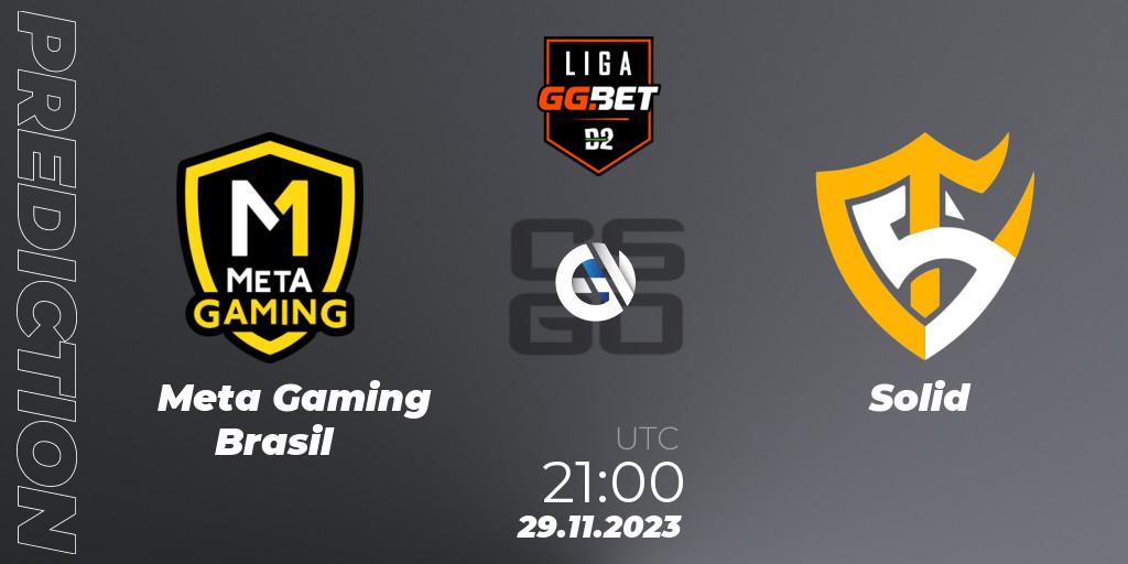 Meta Gaming Brasil contre Solid : prédiction de match. 29.11.23. CS2 (CS:GO), Dust2 Brasil Liga Season 2