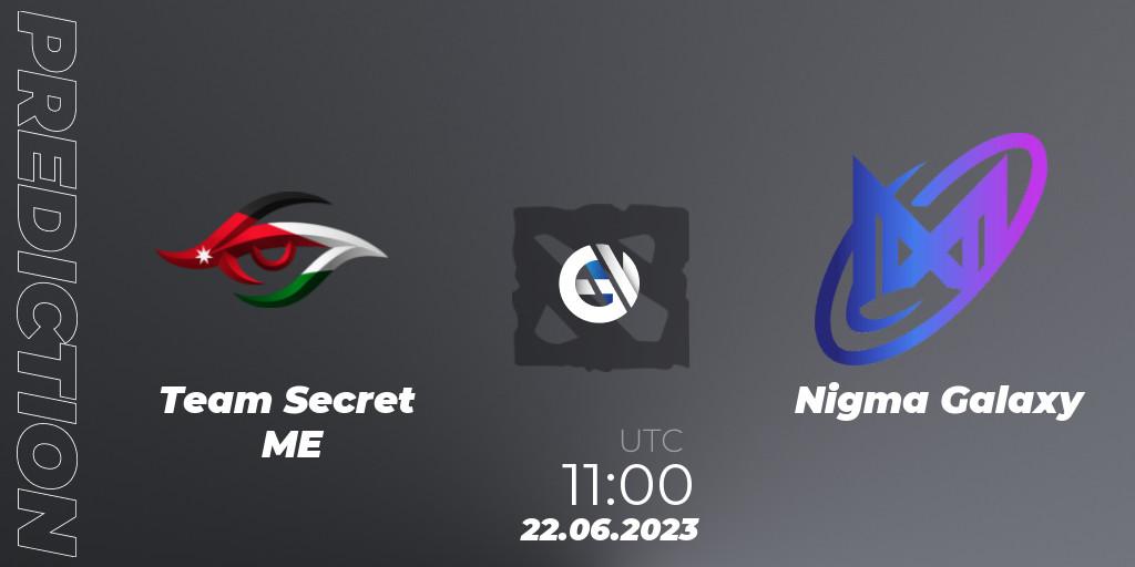 Team Secret ME contre Nigma Galaxy : prédiction de match. 22.06.2023 at 11:00. Dota 2, Riyadh Masters 2023 MENA Qualifier