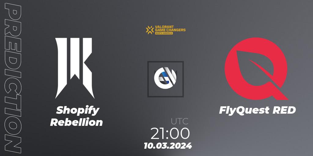 Shopify Rebellion contre FlyQuest RED : prédiction de match. 10.03.24. VALORANT, VCT 2024: Game Changers North America Series Series 1