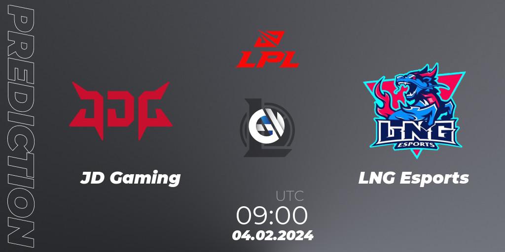JD Gaming contre LNG Esports : prédiction de match. 04.02.24. LoL, LPL Spring 2024 - Group Stage