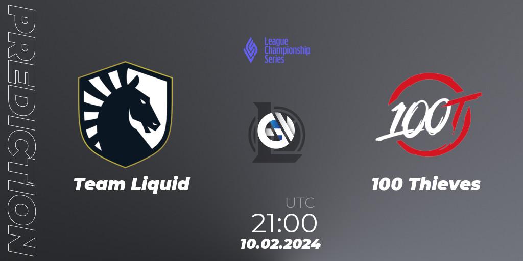 Team Liquid contre 100 Thieves : prédiction de match. 10.02.24. LoL, LCS Spring 2024 - Group Stage