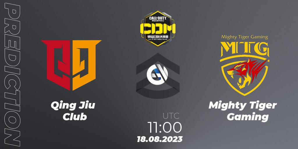 Qing Jiu Club contre Mighty Tiger Gaming : prédiction de match. 18.08.2023 at 11:10. Call of Duty, China Masters 2023 S6 - Stage 2