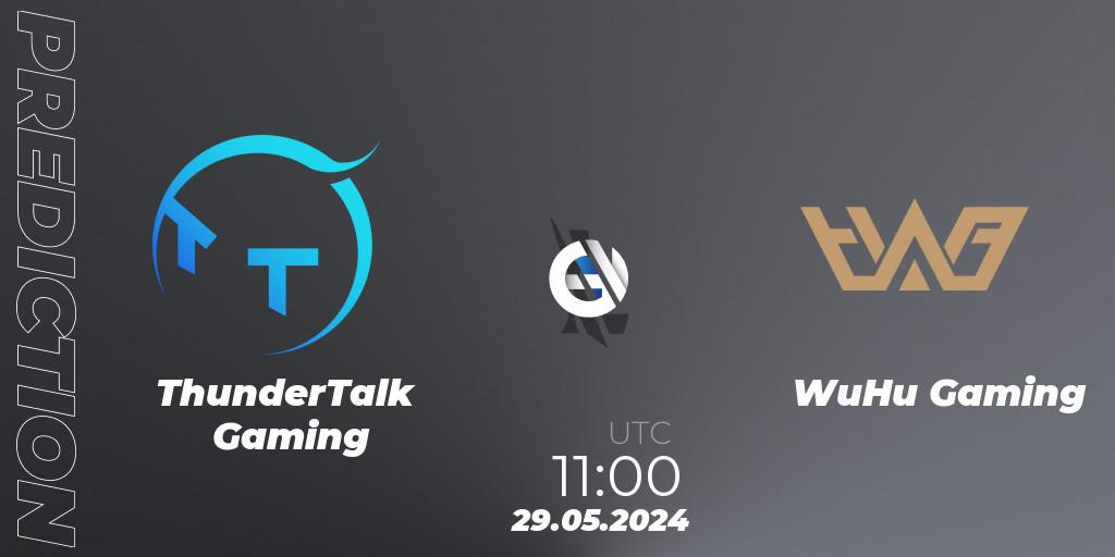 ThunderTalk Gaming contre WuHu Gaming : prédiction de match. 29.05.2024 at 11:00. Wild Rift, Wild Rift Super League Summer 2024 - 5v5 Tournament Group Stage
