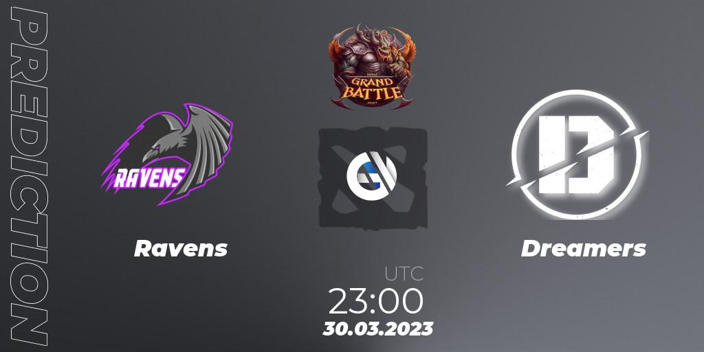 Ravens contre Dreamers : prédiction de match. 30.03.23. Dota 2, Grand Battle