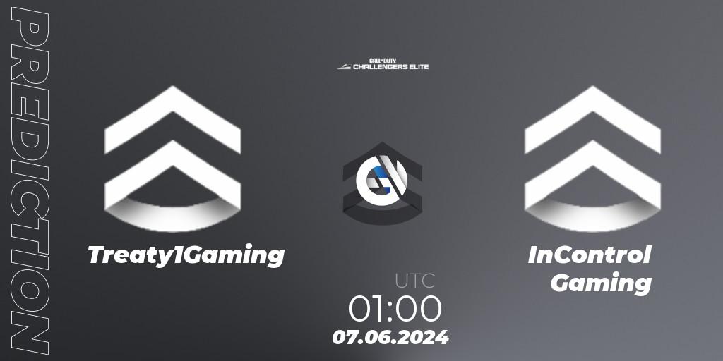 Treaty1Gaming contre InControl Gaming : prédiction de match. 07.06.2024 at 00:00. Call of Duty, Call of Duty Challengers 2024 - Elite 3: NA