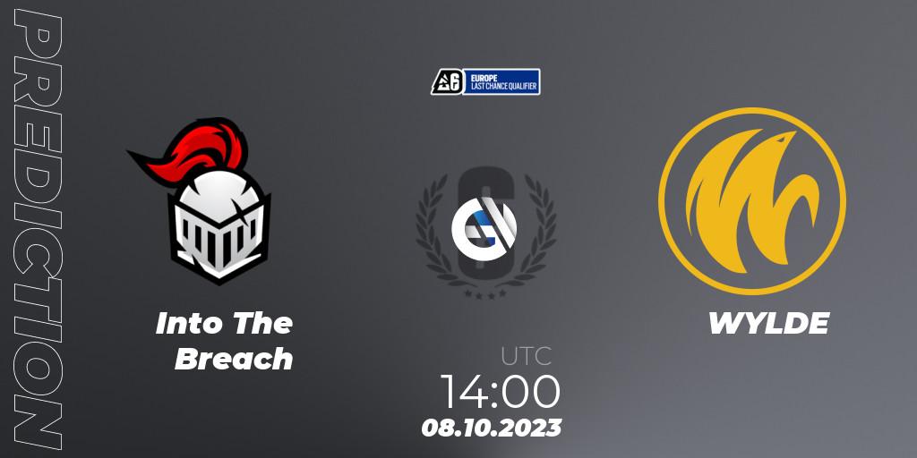 Into The Breach contre WYLDE : prédiction de match. 08.10.23. Rainbow Six, Europe League 2023 - Stage 2 - Last Chance Qualifiers
