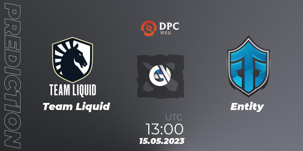 Team Liquid contre Entity : prédiction de match. 15.05.23. Dota 2, DPC 2023 Tour 3: WEU Division I (Upper)