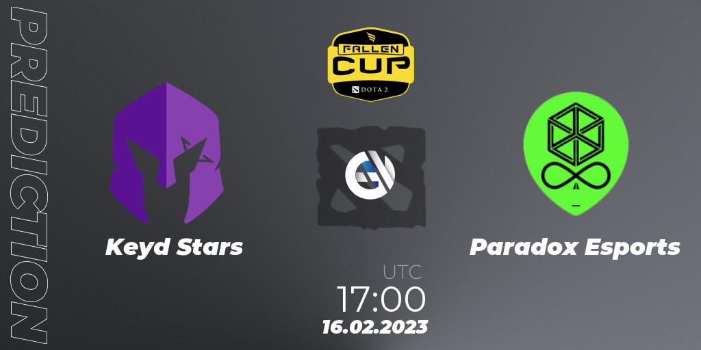 Keyd Stars contre Paradox Esports : prédiction de match. 16.02.23. Dota 2, Fallen Cup Season 2