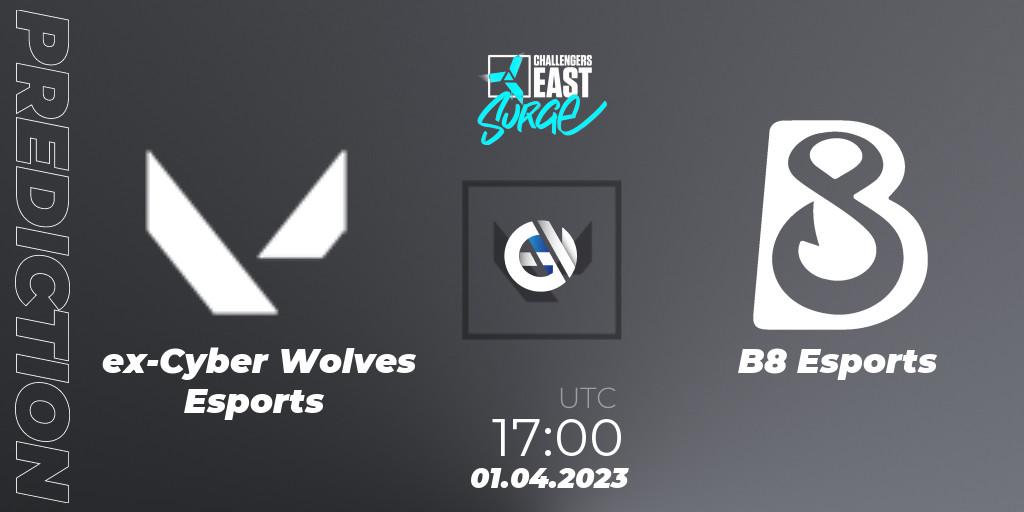 ex-Cyber Wolves Esports contre B8 Esports : prédiction de match. 01.04.23. VALORANT, VALORANT Challengers 2023 East: Surge Split 2