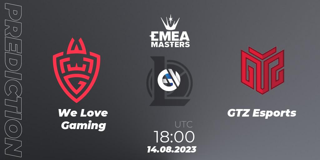 We Love Gaming contre GTZ Esports : prédiction de match. 14.08.23. LoL, EMEA Masters Summer 2023