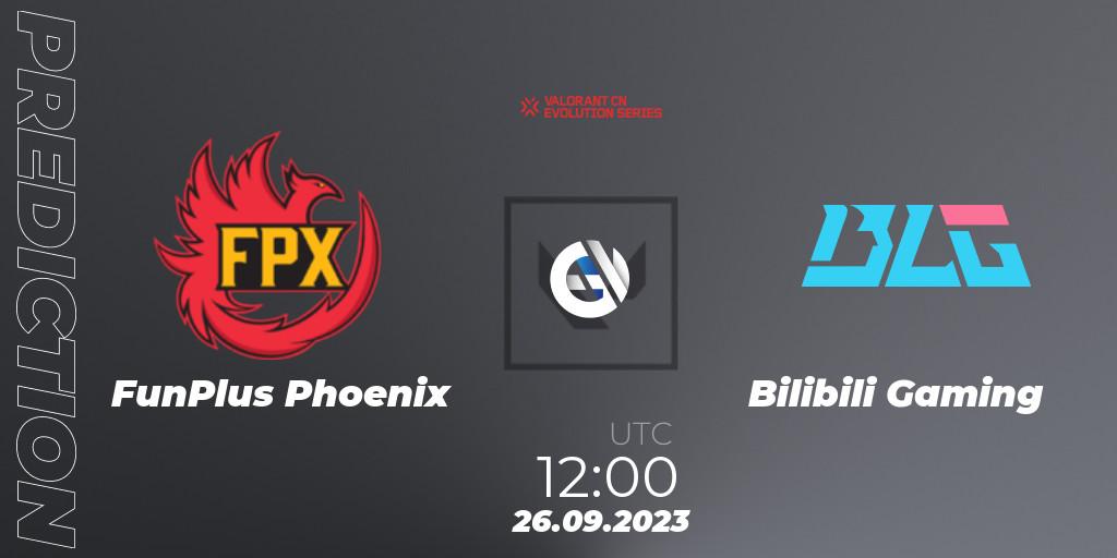 FunPlus Phoenix contre Bilibili Gaming : prédiction de match. 26.09.2023 at 12:00. VALORANT, VALORANT China Evolution Series Act 1: Variation