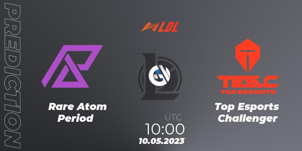 Rare Atom Period contre Top Esports Challenger : prédiction de match. 10.05.2023 at 11:20. LoL, LDL 2023 - Regular Season - Stage 2