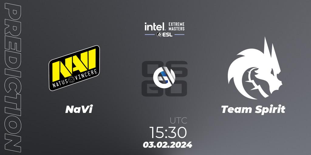 NaVi contre Team Spirit : prédiction de match. 03.02.24. CS2 (CS:GO), IEM Katowice 2024