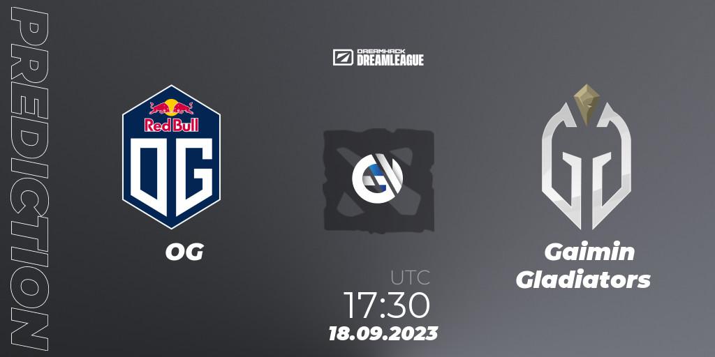 OG contre Gaimin Gladiators : prédiction de match. 18.09.2023 at 18:30. Dota 2, DreamLeague Season 21