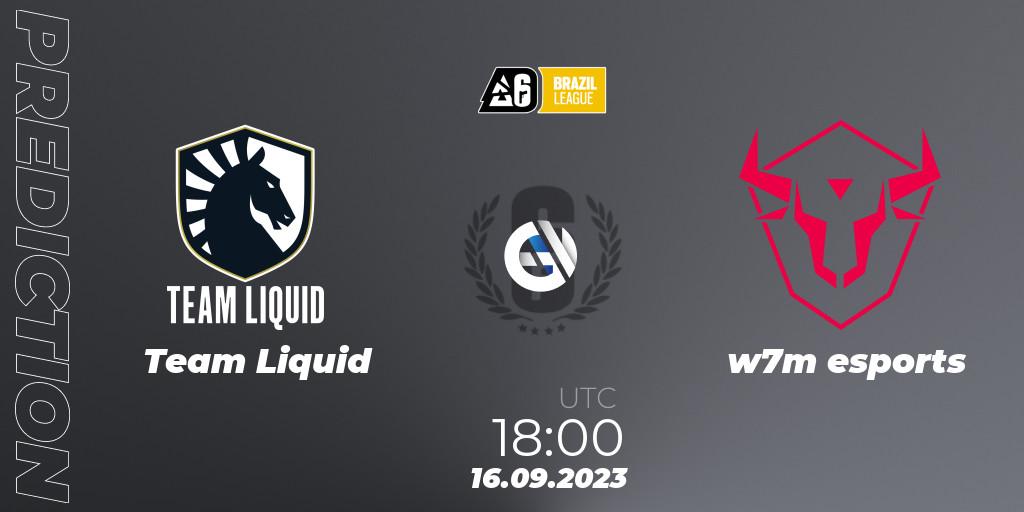 Team Liquid contre w7m esports : prédiction de match. 16.09.2023 at 18:00. Rainbow Six, Brazil League 2023 - Stage 2