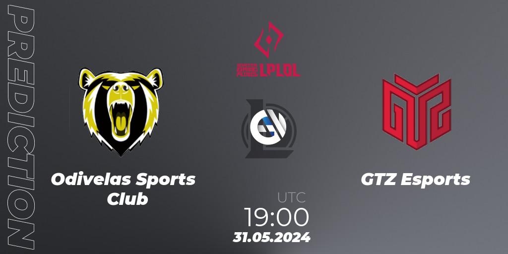Odivelas Sports Club contre GTZ Esports : prédiction de match. 31.05.2024 at 19:00. LoL, LPLOL Split 2 2024