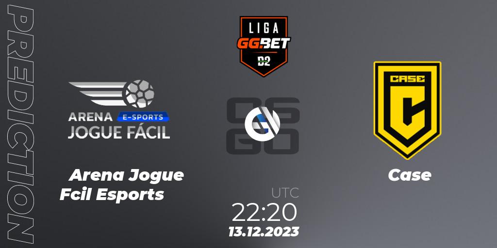 Arena Jogue Fácil Esports contre Case : prédiction de match. 13.12.2023 at 22:20. Counter-Strike (CS2), Dust2 Brasil Liga Season 2