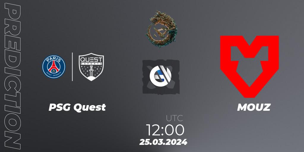 PSG Quest contre MOUZ : prédiction de match. 25.03.24. Dota 2, PGL Wallachia Season 1: Western Europe Closed Qualifier