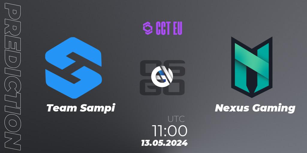 Team Sampi contre Nexus Gaming : prédiction de match. 13.05.2024 at 11:00. Counter-Strike (CS2), CCT Season 2 European Series #3