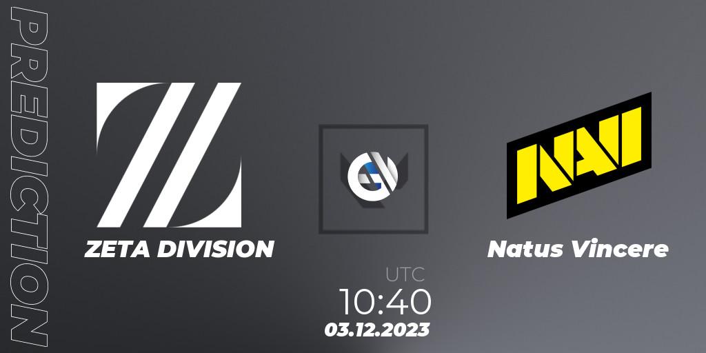 ZETA DIVISION contre Natus Vincere : prédiction de match. 03.12.23. VALORANT, Riot Games ONE PRO INVITATIONAL 2023