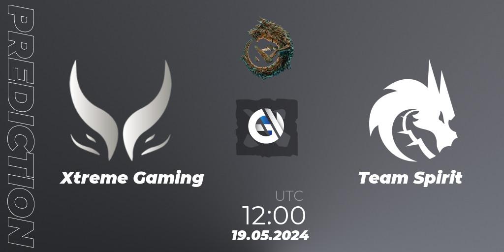 Xtreme Gaming contre Team Spirit : prédiction de match. 19.05.2024 at 13:00. Dota 2, PGL Wallachia Season 1