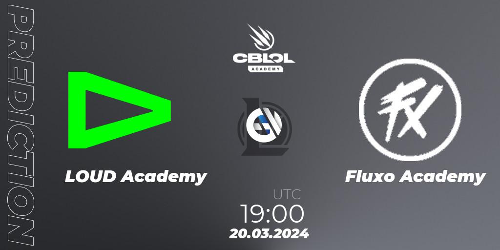 LOUD Academy contre Fluxo Academy : prédiction de match. 20.03.24. LoL, CBLOL Academy Split 1 2024