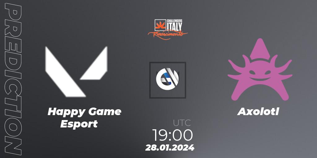 Happy Game Esport contre Axolotl : prédiction de match. 28.01.24. VALORANT, VALORANT Challengers 2024 Italy: Rinascimento Split 1