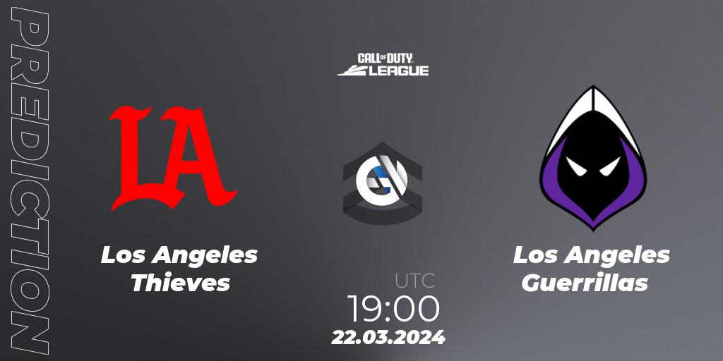 Los Angeles Thieves contre Los Angeles Guerrillas : prédiction de match. 22.03.2024 at 19:00. Call of Duty, Call of Duty League 2024: Stage 2 Major