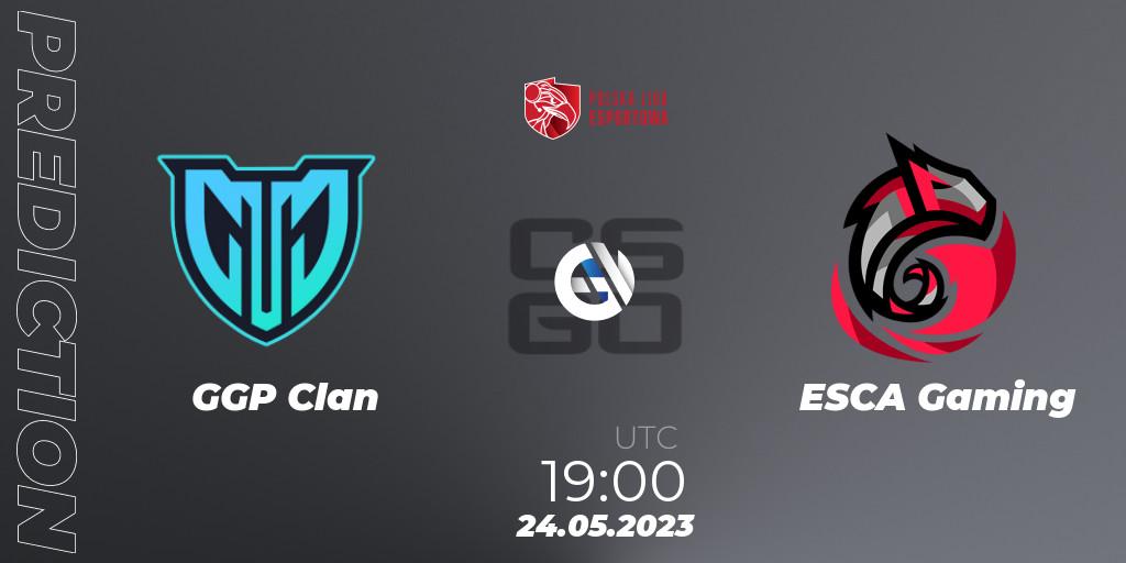 GGP Clan contre ESCA Gaming : prédiction de match. 24.05.2023 at 19:00. Counter-Strike (CS2), Polish Esports League 2023 Split 2