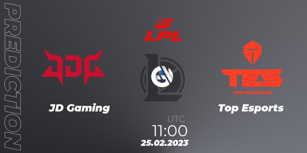 JD Gaming contre Top Esports : prédiction de match. 25.02.2023 at 12:10. LoL, LPL Spring 2023 - Group Stage
