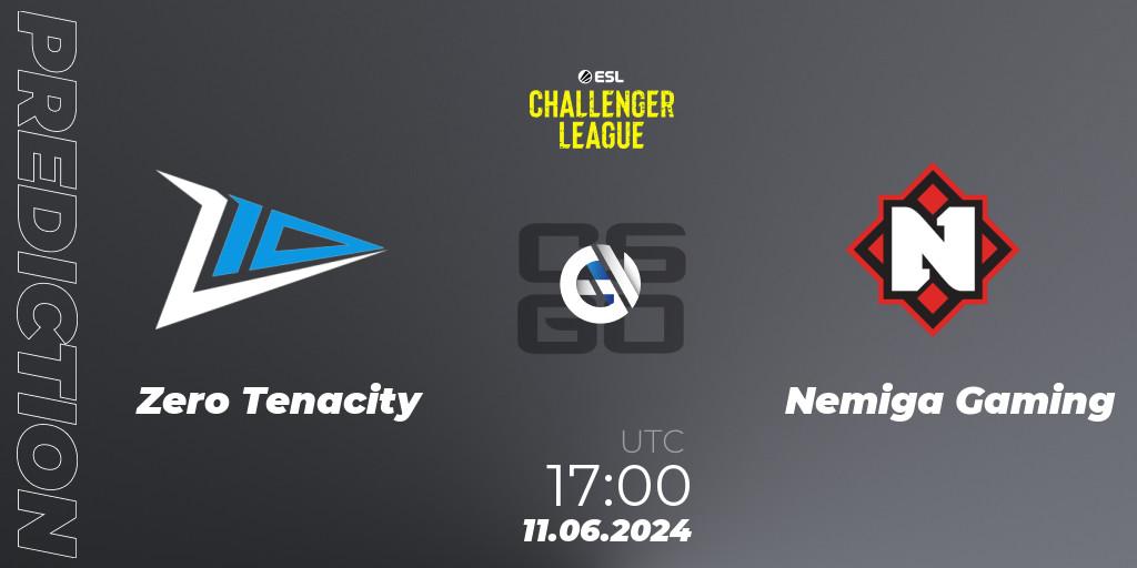 Zero Tenacity contre Nemiga Gaming : prédiction de match. 15.06.2024 at 17:00. Counter-Strike (CS2), ESL Challenger League Season 47 Relegation: Europe