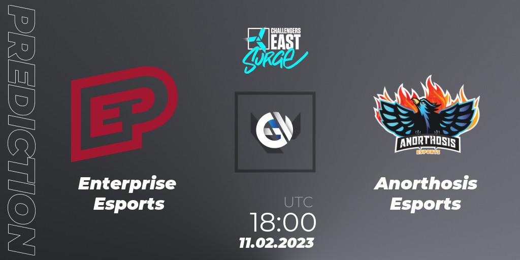 Enterprise Esports contre Anorthosis Esports : prédiction de match. 11.02.23. VALORANT, VALORANT Challengers 2023 East: Surge Split 1
