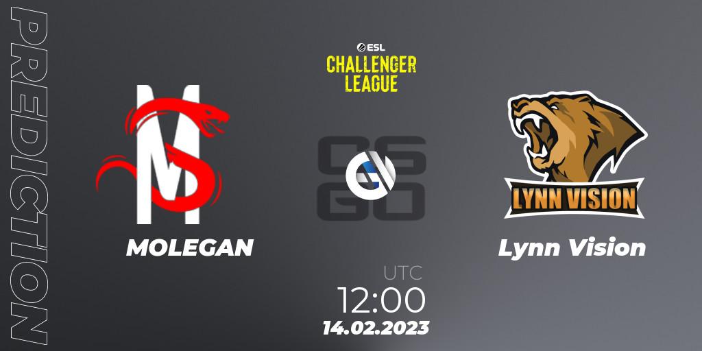 MOLEGAN contre Lynn Vision : prédiction de match. 14.02.23. CS2 (CS:GO), ESL Challenger League Season 44: Asia-Pacific