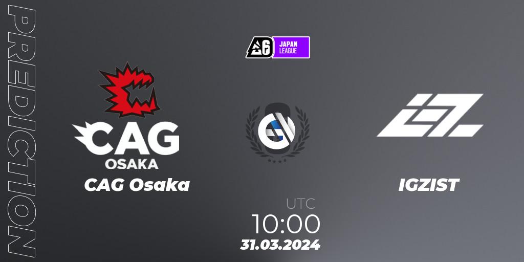 CAG Osaka contre IGZIST : prédiction de match. 31.03.24. Rainbow Six, Japan League 2024 - Stage 1