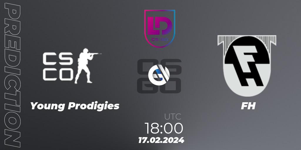 Young Prodigies contre FH : prédiction de match. 17.02.2024 at 18:00. Counter-Strike (CS2), Icelandic Esports League Season 8: Regular Season