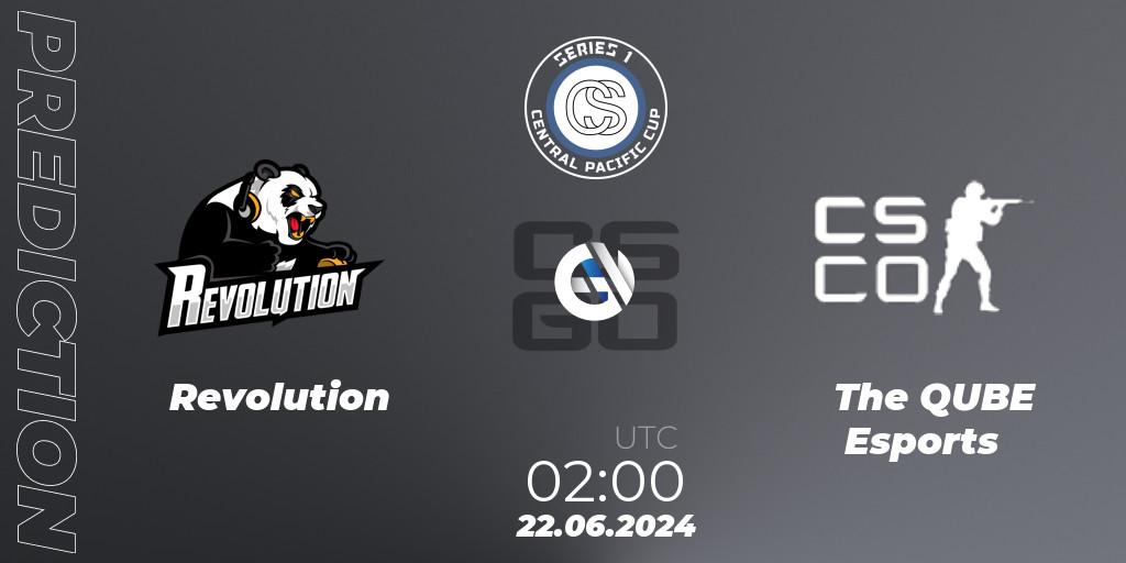 Revolution contre The QUBE Esports : prédiction de match. 22.06.2024 at 02:00. Counter-Strike (CS2), Central Pacific Cup: Series 1