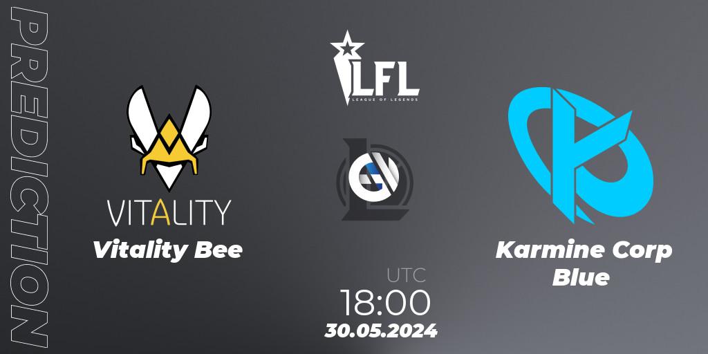 Vitality Bee contre Karmine Corp Blue : prédiction de match. 30.05.2024 at 18:00. LoL, LFL Summer 2024