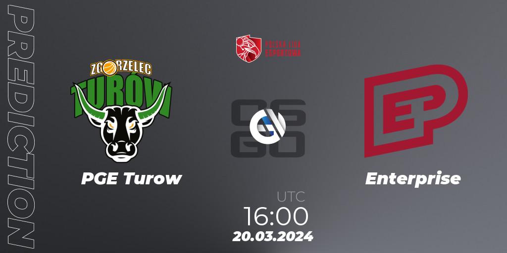 PGE Turow contre Enterprise : prédiction de match. 20.03.24. CS2 (CS:GO), Polska Liga Esportowa 2024: Split #1