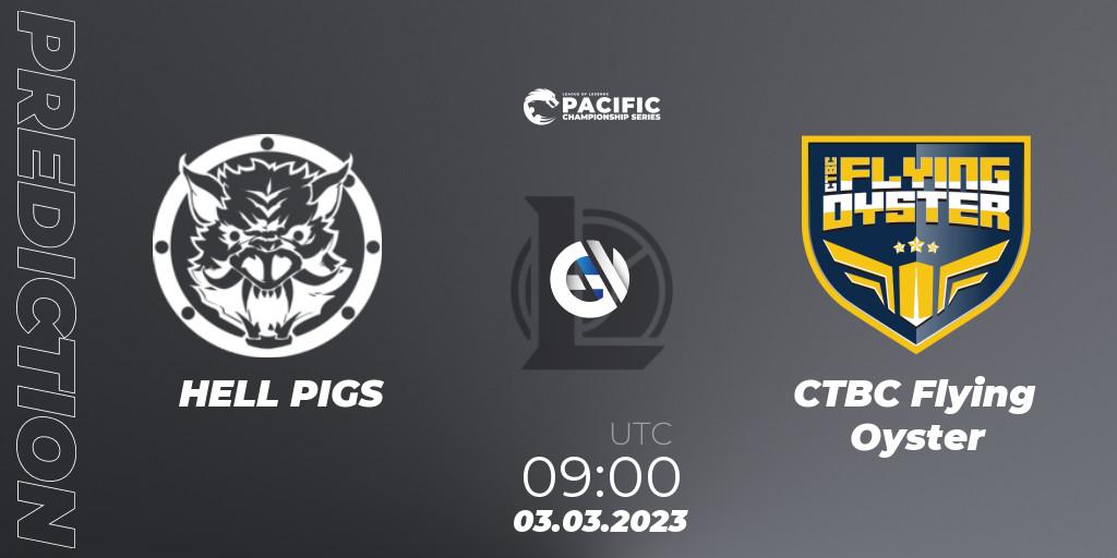 HELL PIGS contre CTBC Flying Oyster : prédiction de match. 03.03.23. LoL, PCS Spring 2023 - Group Stage
