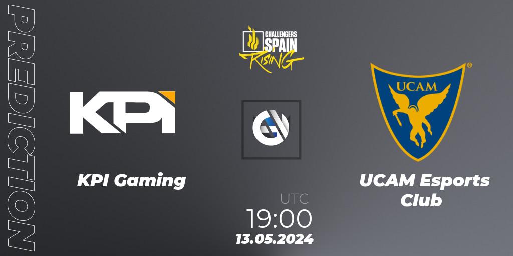 KPI Gaming contre UCAM Esports Club : prédiction de match. 13.05.2024 at 19:00. VALORANT, VALORANT Challengers 2024 Spain: Rising Split 2