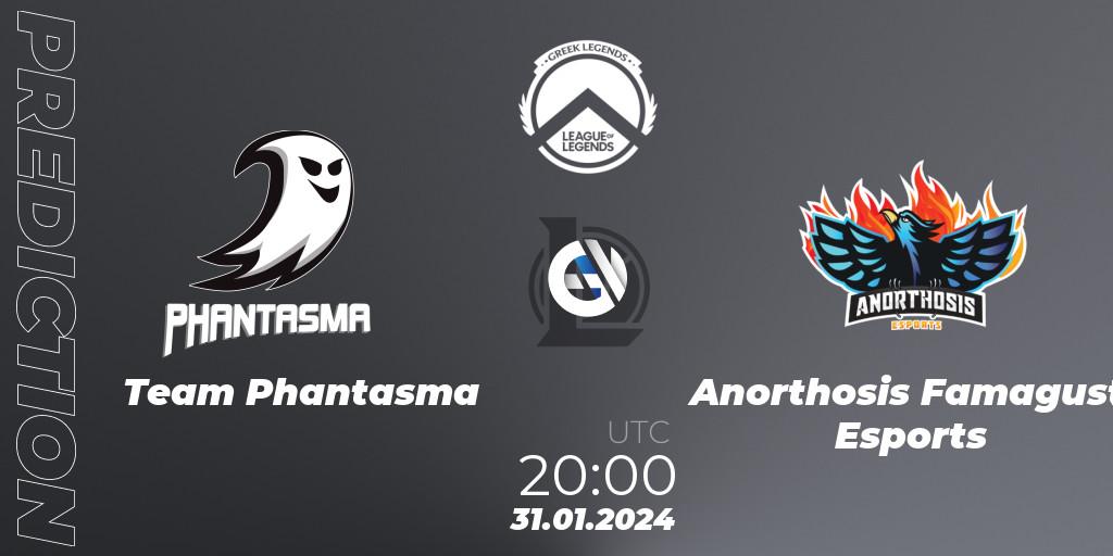 Team Phantasma contre Anorthosis Famagusta Esports : prédiction de match. 31.01.2024 at 20:00. LoL, GLL Spring 2024