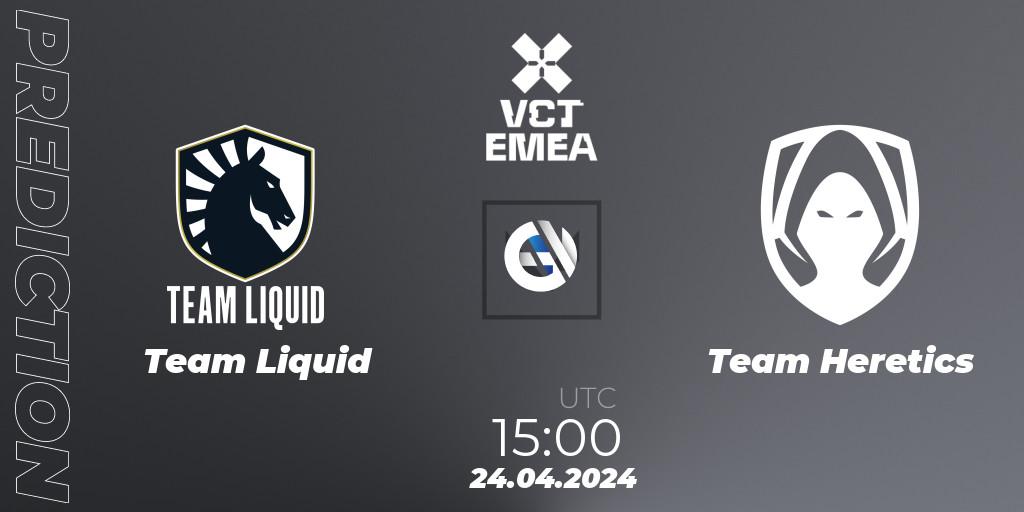 Team Liquid contre Team Heretics : prédiction de match. 24.04.24. VALORANT, VALORANT Champions Tour 2024: EMEA League - Stage 1 - Group Stage