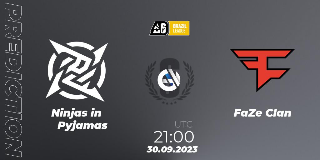 Ninjas in Pyjamas contre FaZe Clan : prédiction de match. 30.09.23. Rainbow Six, Brazil League 2023 - Stage 2