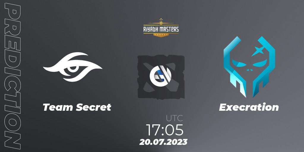 Team Secret contre Execration : prédiction de match. 20.07.2023 at 17:05. Dota 2, Riyadh Masters 2023