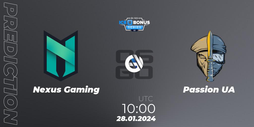 Nexus Gaming contre Passion UA : prédiction de match. 28.01.24. CS2 (CS:GO), IceBonus Series #1